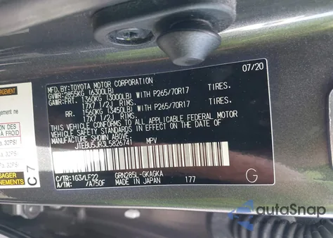 2020 Toyota 4Runner Trd Pro z USA, uszkodzony, nr VIN JTEBU5JR3L5826741